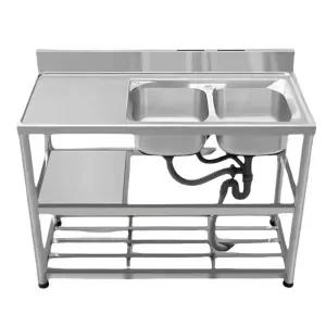 미니싱크대 농막 가정용 길이80CM왼쪽싱크대 캠핑장 스텐 세탁 이동식