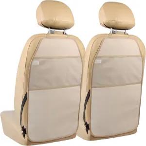 비아비트 카시트 프로텍터 대형 킥 매트 2팩 내구성 방수 오토시트 백 커버 메쉬 포켓 2개 포함 먼지 진흙