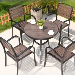 6인용 야외 사각 테이블세트 카페 테라스 마당 야외