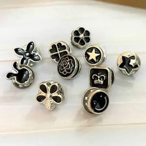 [골드스마일]포인트 매너 옷핀 브로치 블랙 믹스 세트 10종