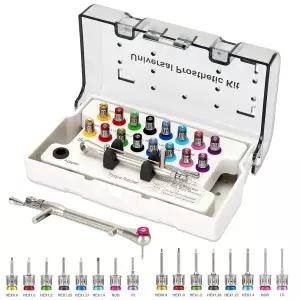 Zmtfqymx 범용 임플란트 드라이버 키트 고정밀 치과 토크 렌치 16개 값 10-70Ncm 자동 절단 가능한
