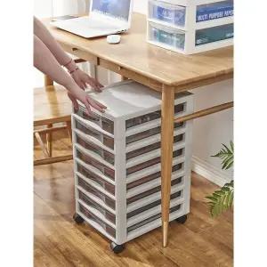 투명 플라스틱 서랍장 와이드 정리함 부품박스 수납장