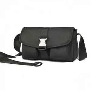 캐주얼 크로스백 투포켓 가방 블랙