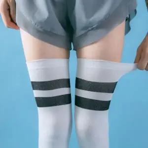 여성 긴 목 양말 필라테스 골프 오버 니삭스 운동