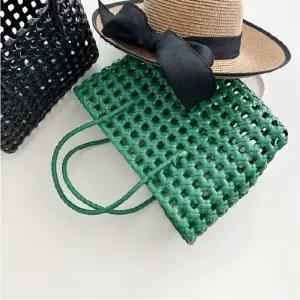 지앤지 내추럴 격자 바구니 토트백 파우치 장바구니 피크닉 데일리 가방