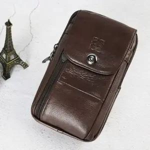 크로스백 가죽 미니 외출 남성 가방 Brown