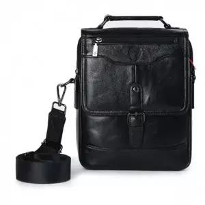 가죽 버클 빈티지 외출 남성 가방 크로스백 블랙