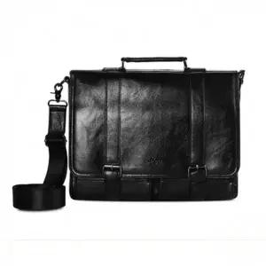 직장인 서류 크로스 빈티지 남성 가죽 가방 블랙