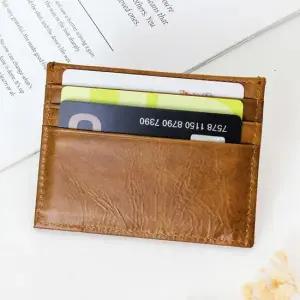 블루마운트 F0695B 남녀공용 슬림 가죽 양면 카드지갑