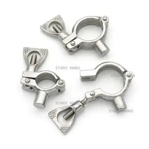 호환  1pc 스테인레스 스틸 위생 파이프 클램프 지지대 파이프 브래킷 클램프 하드웨어 고정 장치 패스너