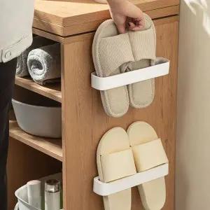 [하프클럽/]라인 부착식 슬리퍼 거치대 슈케이스 선반 실내화걸이