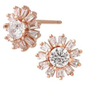 [미니아트] 14K 골드필드 핀 클로아 큐빅 꽃 스터드 귀걸이