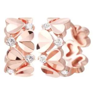 [미니아트] 14K 골드필드 핀 엘리즈 큐빅 컷팅 하트 원터치 링 귀걸이