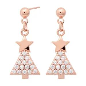 [미니아트] 14K 골드필드 핀 츄링 트리 크리스마스 스터드 귀걸이