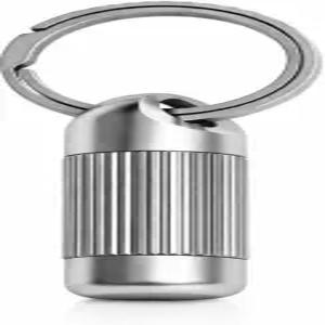 열쇠고리 알약 홀더 티타늄 케이스 내구성이 뛰어난 작은 방수 정리함 포켓 미니 병 Ti