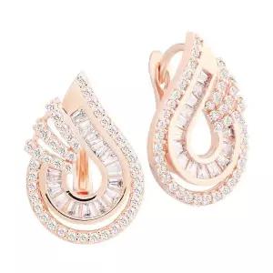 [NS홈쇼핑][미니아트] 14K 골드필드 핀 샤이닝 티어 물방울 원터치 링 귀걸이..[35857305]