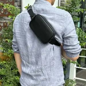 남성 레더 크로스 바디 미니 슬링백 바디백