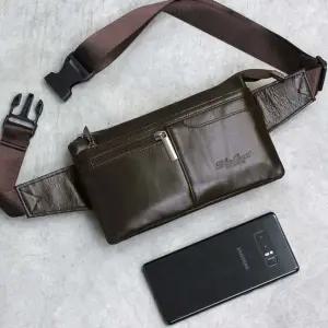 크로스백 가죽 089 힙색 블루마운트 허리색 남성 캐주얼 천연소가죽