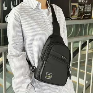 도난방지힙색 사선지퍼 바디 슬링백 캐주얼 가방 크로스슬링백