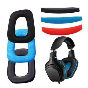 로지텍 G930 G430 용 이어패드, 교체용 이어패드 커버, 로지텍 G450 G231 G331 G431 헤드셋 귀마개용 헤드밴드 쿠션