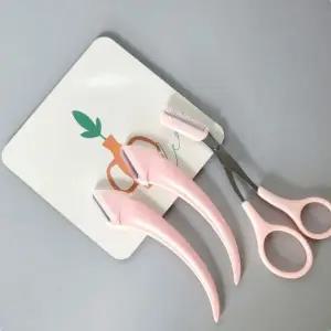 깔끔한눈썹가위 눈썹 정리 3종 세트 핑크