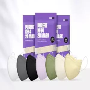 KF94마스크 2D 자외선차단 컬러마스크 대형 100매