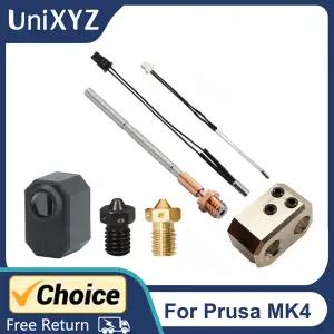 히터 카트리지 가열 블록이있는 Prusa MK4 핫 엔드 용 Prusa M4 / XL 핫 엔드 압출기 부품 용 경화 강철 노