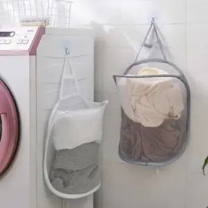 다용도 메쉬 빨래바구니 걸이 수납바구니 메쉬바스켓 메쉬망 네트망바구니