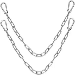 2PCS 해먹 걸이 체인 현관 그네 의자 4캐러비너 하드웨어 실내 야외 놀이터 펀칭백 23인치