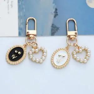 [하프클럽/]골드튤립 감성 키홀더 키링 고리 열쇠고리 소품