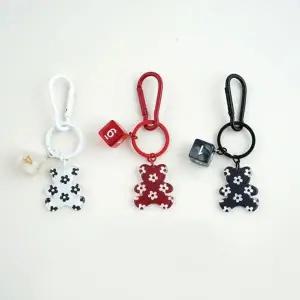 [하프클럽/]곰돌이 꽃 디자인 키링 클래식 고리 키홀더 데일리