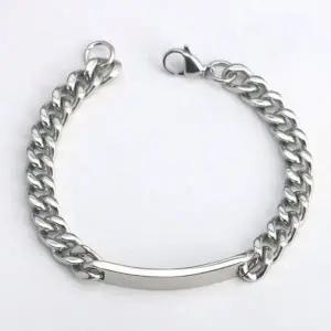 [하프클럽/]스테인리스 체인 팔찌 남녀 공용 기본 써지컬 스틱바