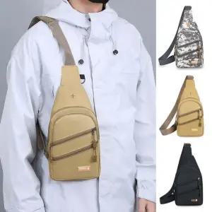 남성 기본 깔끔 디자인 멀티 포켓 크로스백 슬링백 슬링크로스백