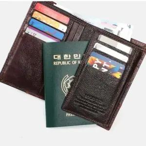 여권지갑 소가죽 여행지갑 여권케이스 8406 브라운