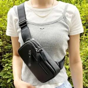 가슴가방 가벼운 원라인 슬링백 소지품 캐주얼 가죽슬링백