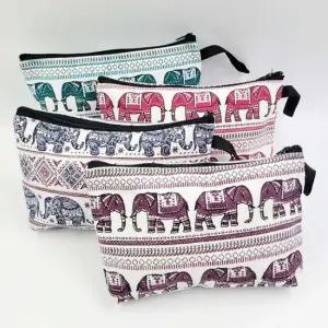 태국 패브릭 파우치 코끼리 중형 메이크업