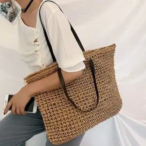 여자 밀짚 숄더백 토트백 쇼퍼백 에코백 데일리백 여성크로스가방 캔버스백