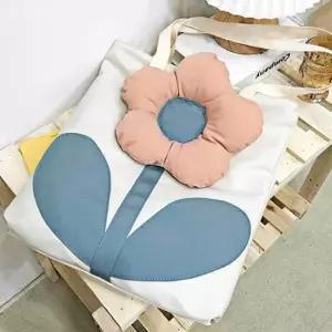 대학생가방 플라워 여성 에코백 나들이 데일리룩 캔버스에코백