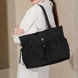 데일리백 나일론 쇼퍼백 사각 숄더백 여성 스트랩 천가방