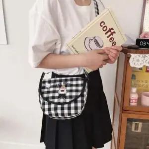 귀여운 베어 미니 크로스백 반달 에코백 여성 학생 가방 미니크로스백