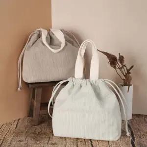데일리 캐주얼 여행 외출 소지품 코듀로이 토트백 여성핸드백