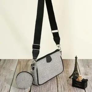 여성미니크로스백 크로스 여성 스트랩 파우치 캔버스 가방 블랙