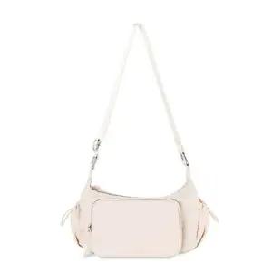 캐주얼 크로스백 여성 데일리 스트랩 가방 아이보리 여자핸드백