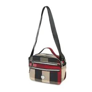 캐주얼크로스백 여성 체크 크로스백 숄더 여행 보조 가방 레드