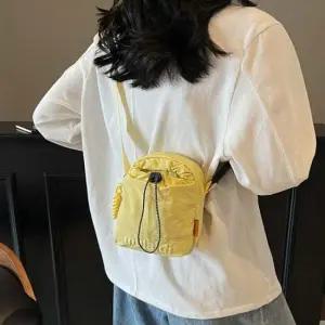 스트링백 여성 5컬러 나일론백 스트링 귀여운 미니 크로스백