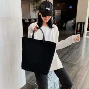 데일리 심플 스퀘어 토트백 천가방 외출 사각 데일리