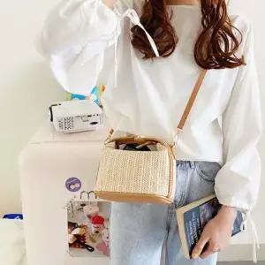 여름 미니 라탄 토트백 크로스백 패션 귀여운 캐주얼 작은