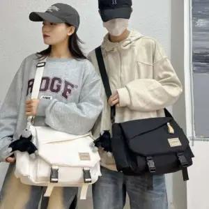 크로스백 가방 학생 메신저백 캔버스 키링 크로스백