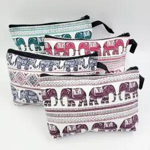 화장품 화장품 태국 코끼리 패브릭 중형 파우치