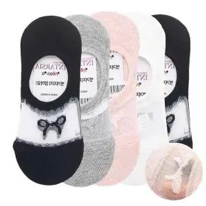 여성용 양말 랜덤 5켤레 뒤꿈치 훼이크 학생 구두